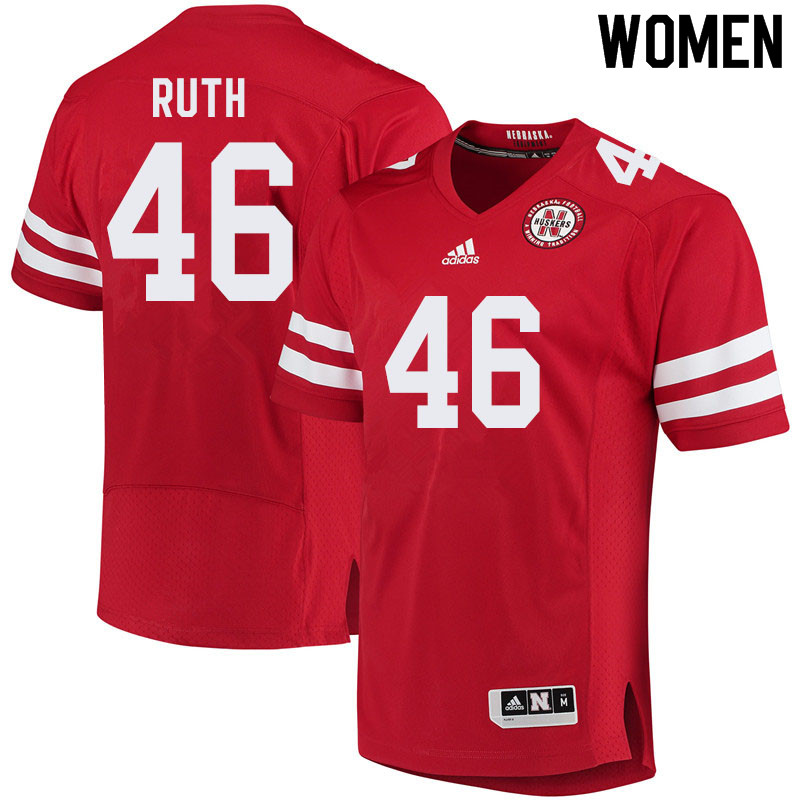 Women #46 Corbin Ruth Nebraska Cornhuskers College Football Jerseys Sale-Red - Click Image to Close